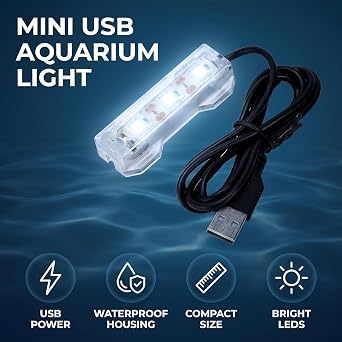 Blue Light Small Aquarium Led Light, Led Fish Tank for Freshwater Plants Aquarium Accessories, Fish and Aquatic Pet Aquarium Lights for Underwater Decoration [Energy Class A+++]