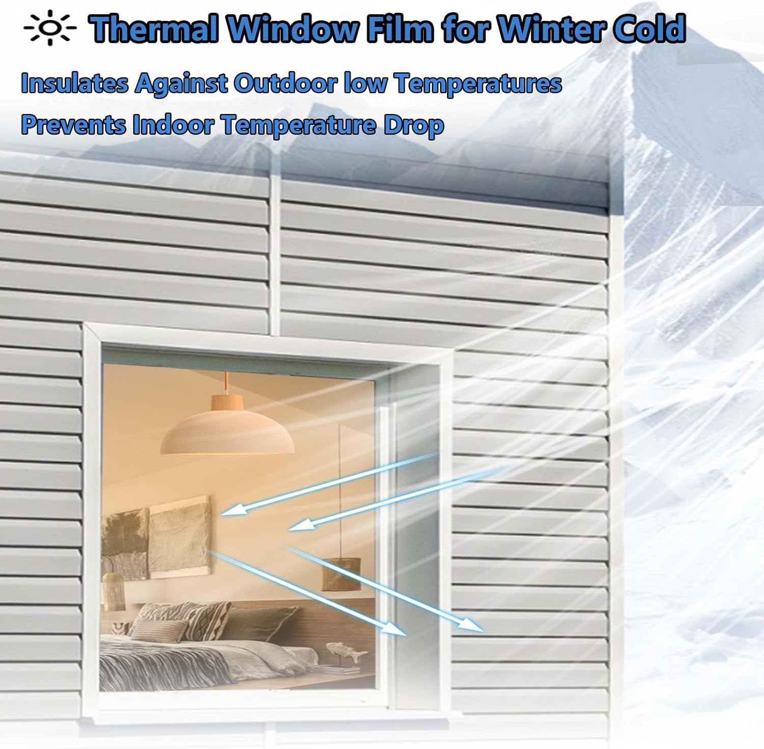 Window Insulation Kit, 90x120cm Window Insulation Film for Winter, Keep Draught and Cold Out, Weatherproofing, for Winterizing and Keeping Cold Out, Easy to Open for Ventilation(150x280cm)
