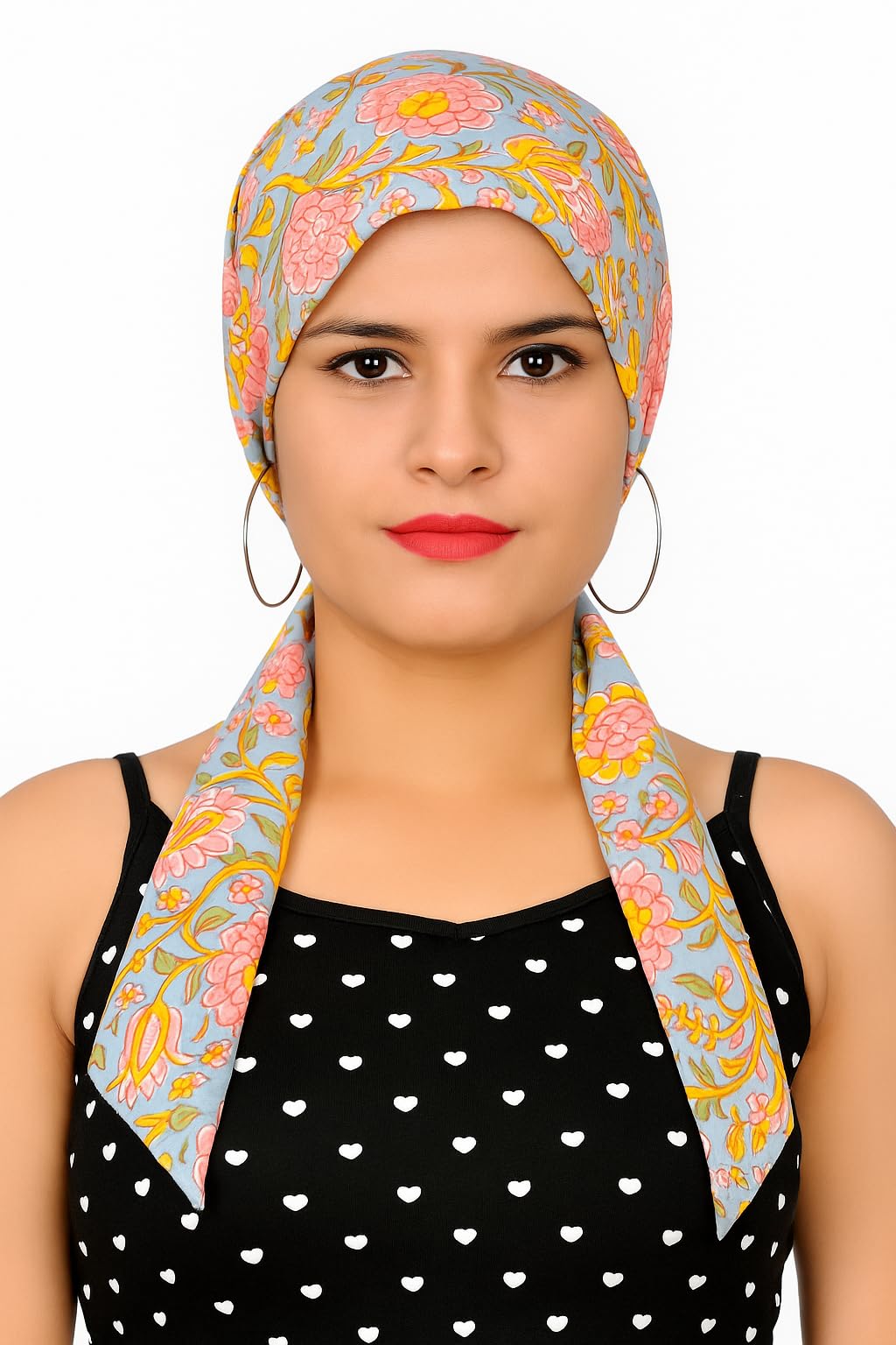 Head Scarf Chemo Caps Cotton Printed for Women Turban Cap for Women Headwear Head Wrap Ladies Skull Cap Cancer Beanie Hat Head Covering Double Layer Under Helmet Cover-image-40