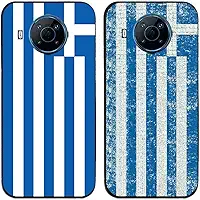 Capa para Nokia X10 / X20, retrô bandeira da Grécia impressa durável degradável gel de silicone capa traseira fina para celular, 2 peças/lote