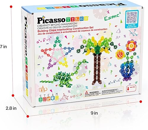 Miniatura 9 de PicassoTiles Juego de 600 fichas de construcción entrelazadas con bloques de disco creativos, juguetes de aprendizaje STEM para educación temprana y