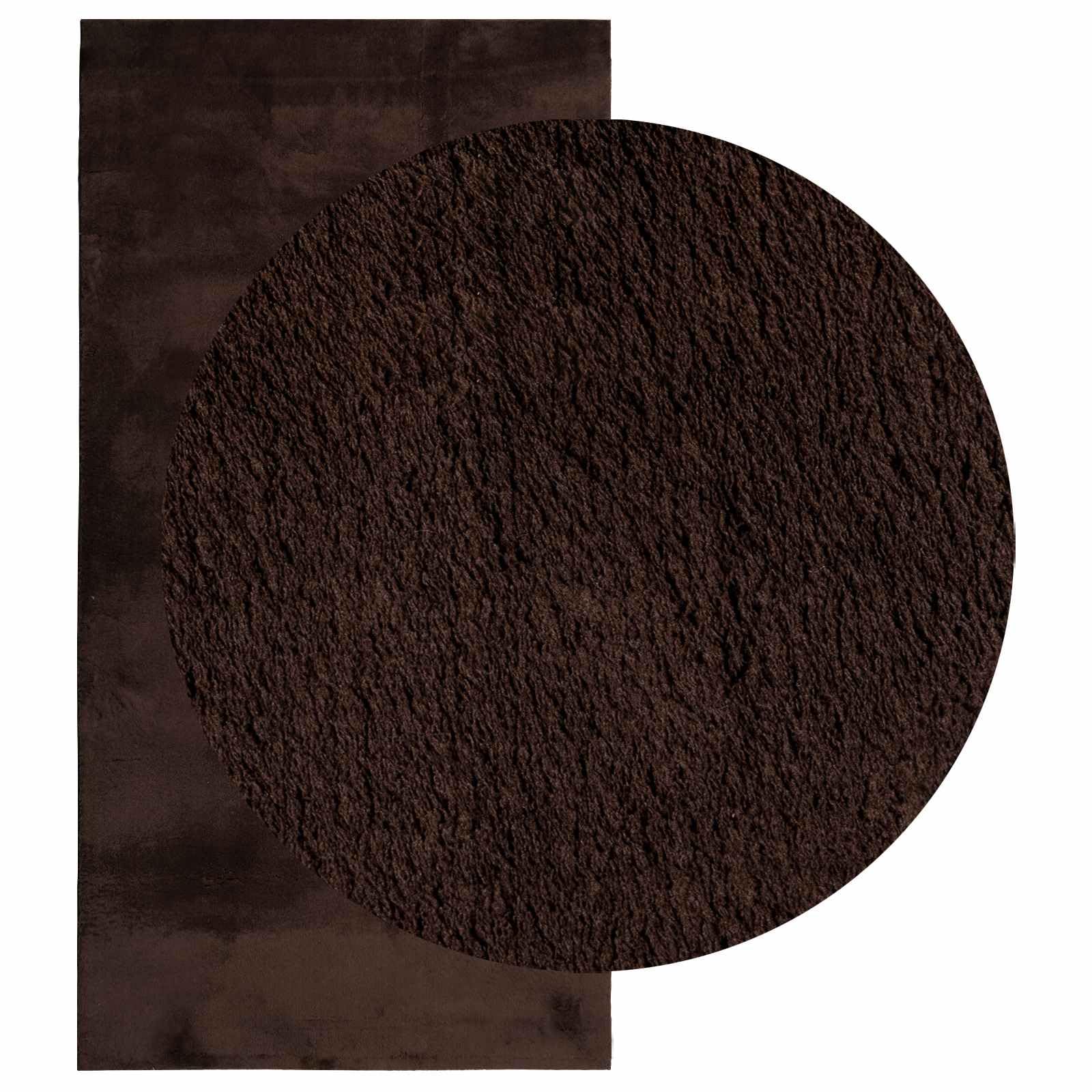 Teppich Waschbar 150x80 cm Braun Innenteppich HUARTE