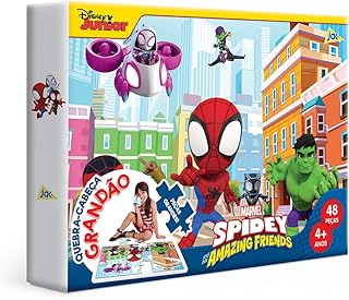 Toyster - Quebra-cabeça Grandão: Spidey - 48 peças - Disney - JAK