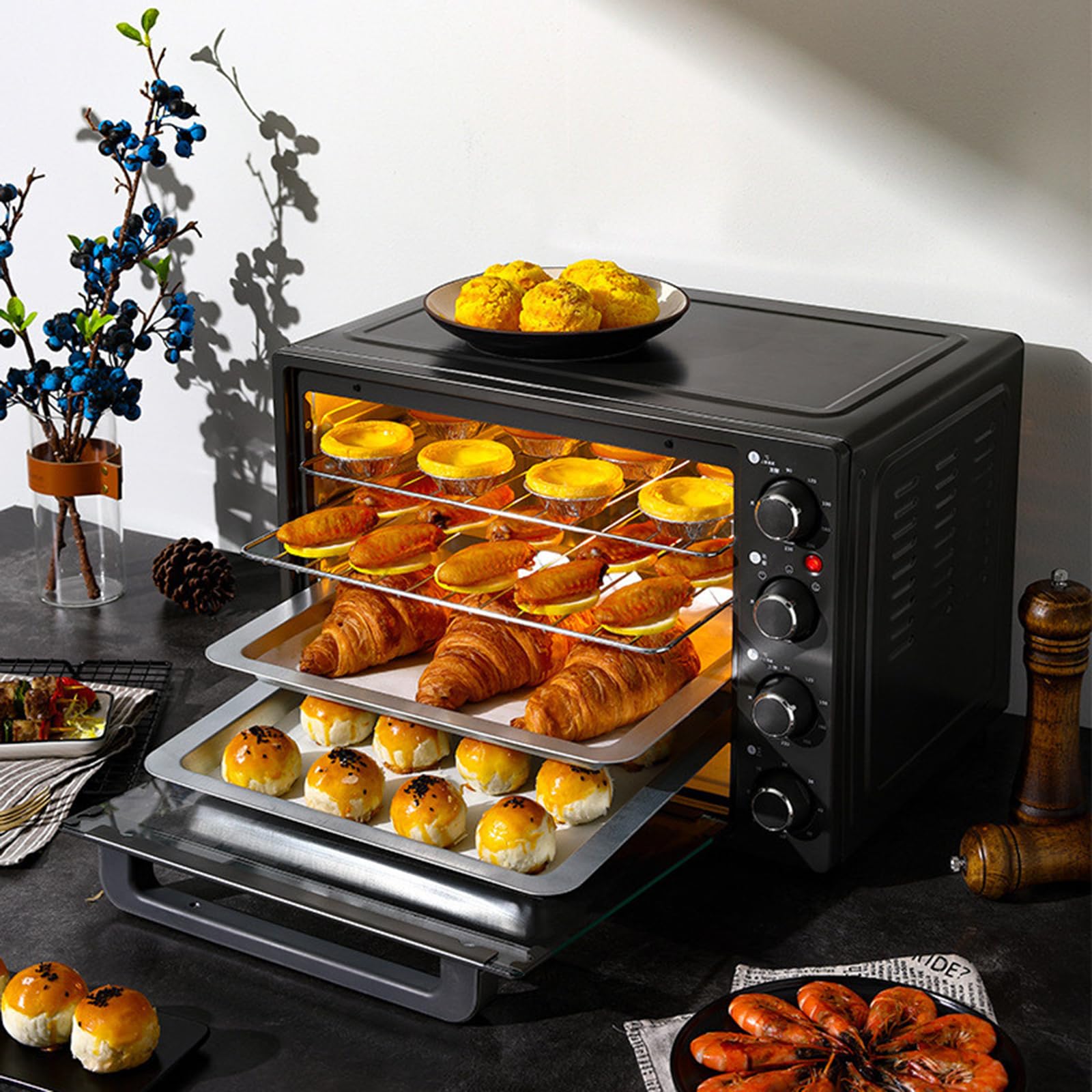Four à pizza professionnel compact réglable pour cuire sans brûler