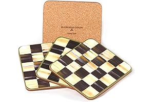 Mackenzie Childs Dupe: Courtly Check Cork-Back Coasters