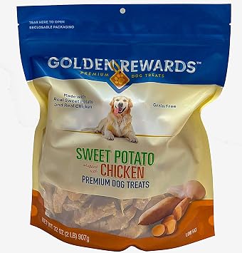 GoldenRewards Sweet Potato Wrapped with Chicken Dog Treats, 32 Oz  Pack of 1