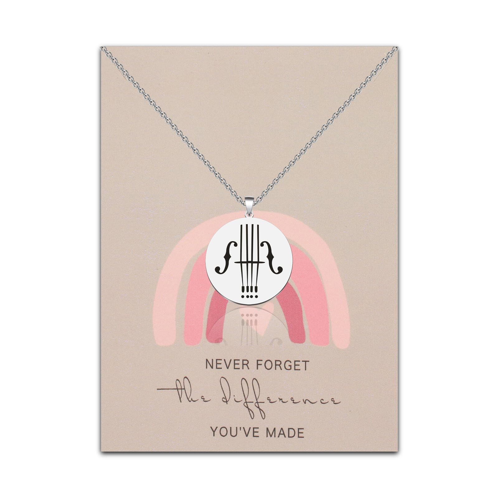 MYOSPARKViolinist Gift Violin Necklace Musical Instrument Jewelry Violin Gift Violin Lover Gifts for Violin Players Teacher Student