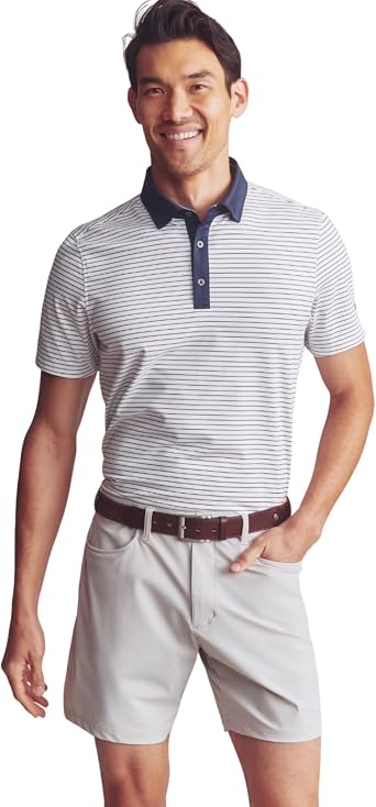 Rhone Mens Golf Sport Polo - Breathable, Moisture Wicking, Anti-Odor, UPF50+, Machine Washable