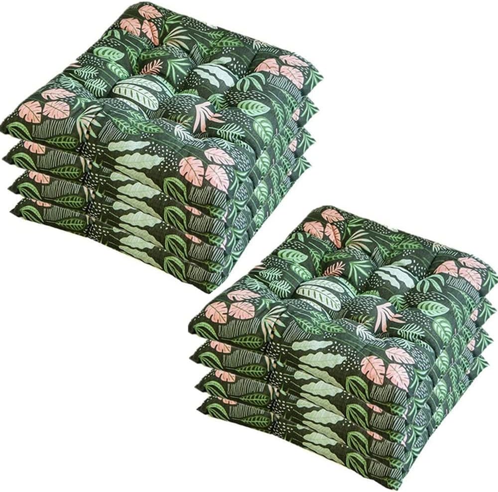 Beautissu Lot de 4 Galettes de chaise Pia - 45x40x5cm Gris clair