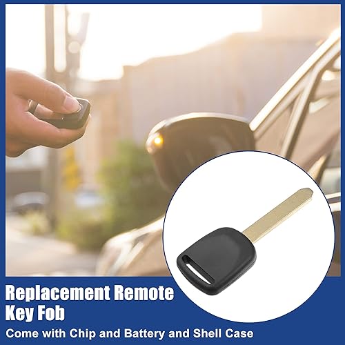 Miniatura 2 de ACROPIX Llave de encendido con chip de transponder sin cortar de repuesto para Honda Civic CR-V 2002-2006 para Honda Odyssey Pilot 2003-2004 HO01PT