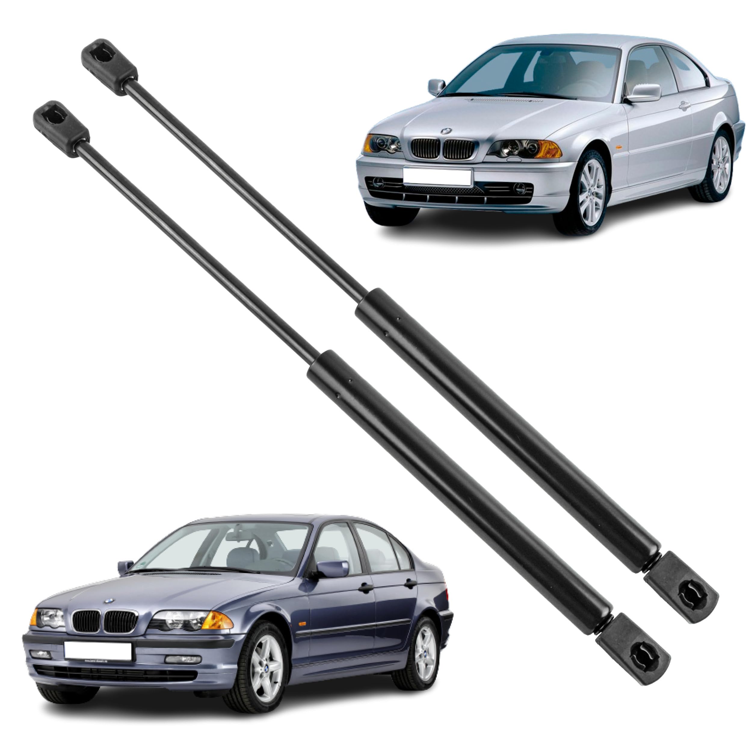2 pistoncini portellone compatibile per BMW E46 Berline e Coupé (1998-2006) ammortizzatori cofano posteriore. 51248254281, 51244212802