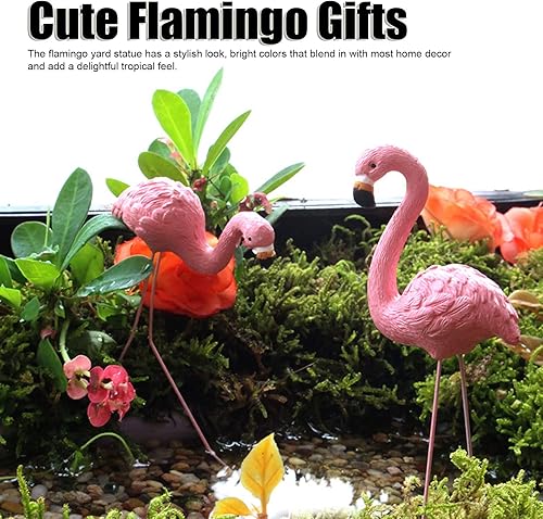 Miniatura 3 de Estatua de patio de flamenco, material de resina, 4 piezas de bonitos regalos de flamenco, detalles finos para patio