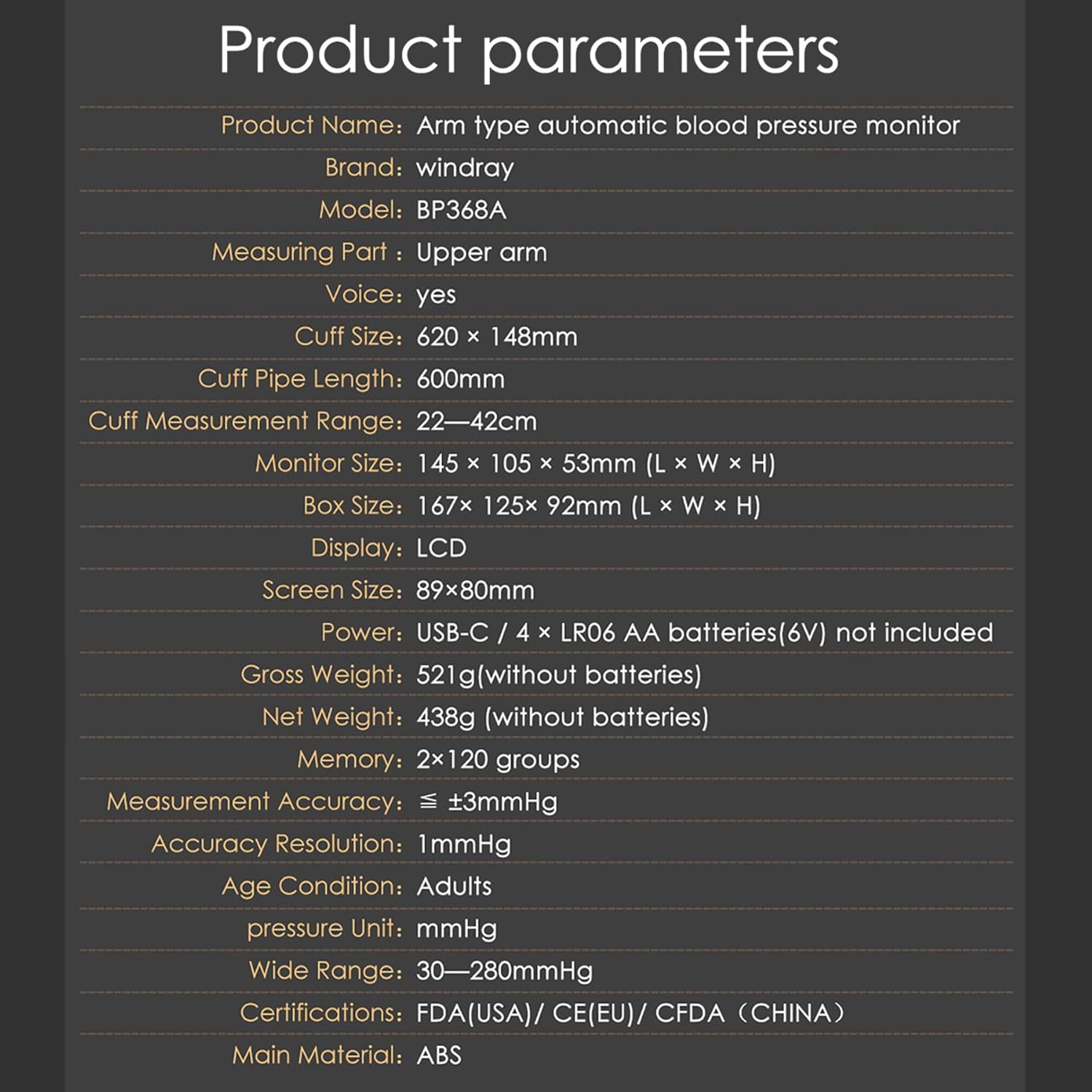Automatic Upper Arm Blood Pressure Monitor with a Large-Screen Display,Digital Upper Arm Bp Machine for Home Use with Adjustable XL Cuff 8.66-16.54″, Users 120 Sets Memory