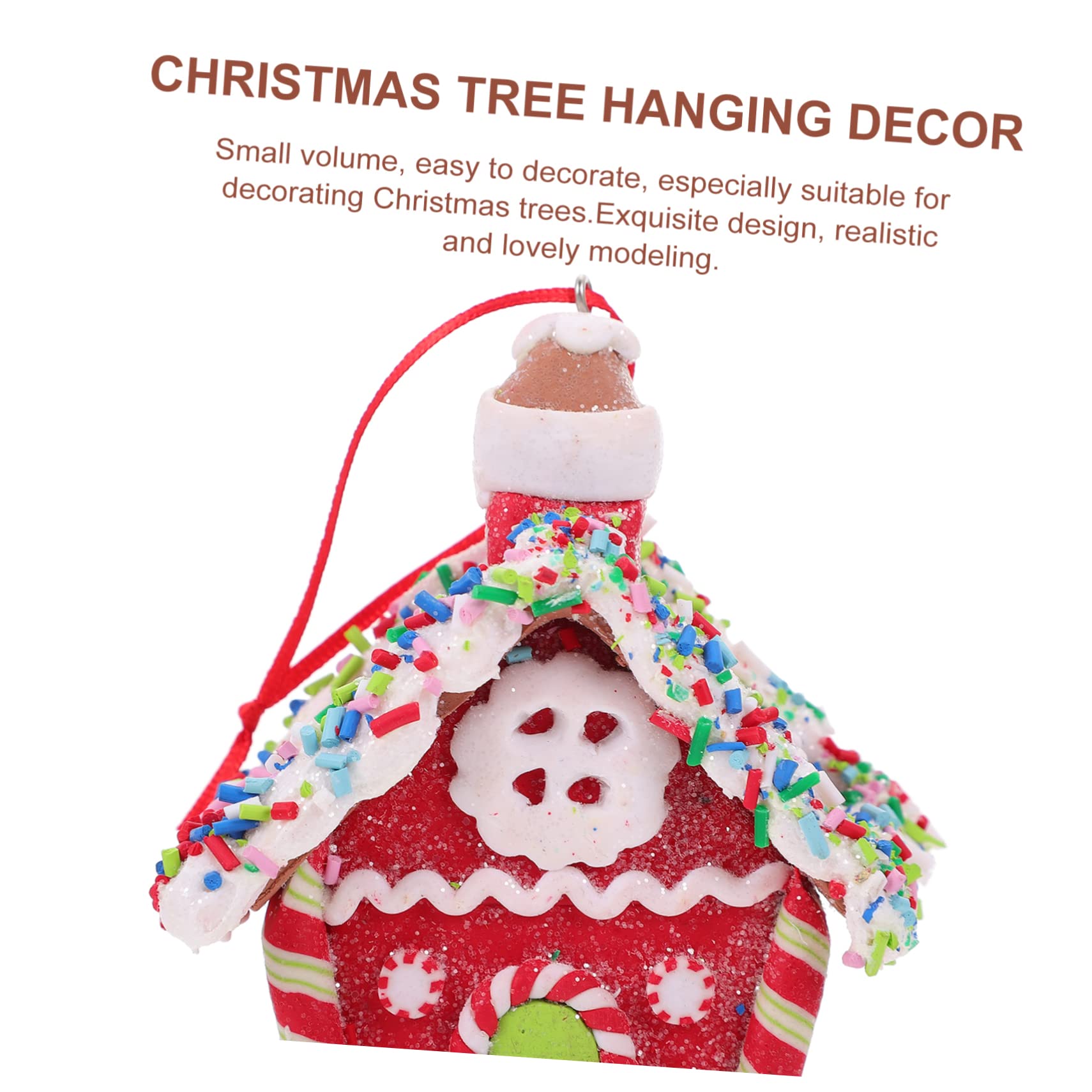 Zerodeko 3 Pezzi Decorazioni Per Lalbero Di Natale Ornamenti Per Lalbero Di Natale Appesi A Forma Di Casa Materiale in Resina Decorazione