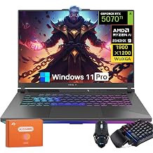 ASUS 2025 ROG Strix G16 Gaming Laptop, RTX 5070Ti 12GB GDDR7, Ryzen 9 8940HX 16 Cores, Up to 5.3GHz, 64GB DDR5, 1TB SSD, 16" WUXGA 165Hz, Windows 11 Pro, W/One-Handed Keyboard & Accessories