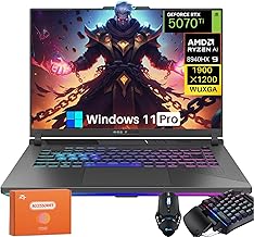 ASUS 2025 ROG Strix G16 Gaming Laptop, RTX 5070Ti 12GB GDDR7, Ryzen 9 8940HX (16 Cores, Up to 5.3GHz), 64GB DDR5, 4TB SSD, 16" WUXGA 165Hz, Windows 11 Pro, W/One-Handed Keyboard & Accessories