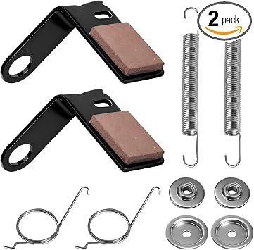 2 Set GY21943B Brake Pad Kit for Jo-hn Deere 42" L, D, X Series 100 105 115 100 110 120 125 130 Mower, Contain GX20515 Retainer GX20494 Spring GX23240 Deck Bushing & GX10120 Extension Spring