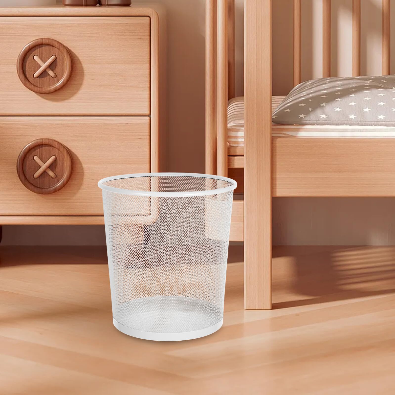 Toyvian Cestino in Ferro Rete Medio per Ufficio e Casa Contenitore Spazzatura Stile Moderno per Camera da Letto e Soggiorno Design Capiente e Versatile per Scrivania e Cucina