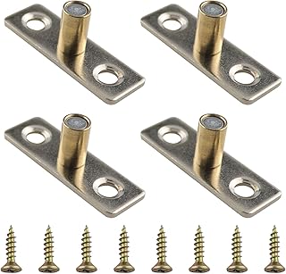 4PCS 8mm Stainless Steel Barn Door Roller Sliding Floor Guide Sliding Door Barn Door Hardware Accessories Roller Guide Sliding Barn Door Floor Guide (with Screws)