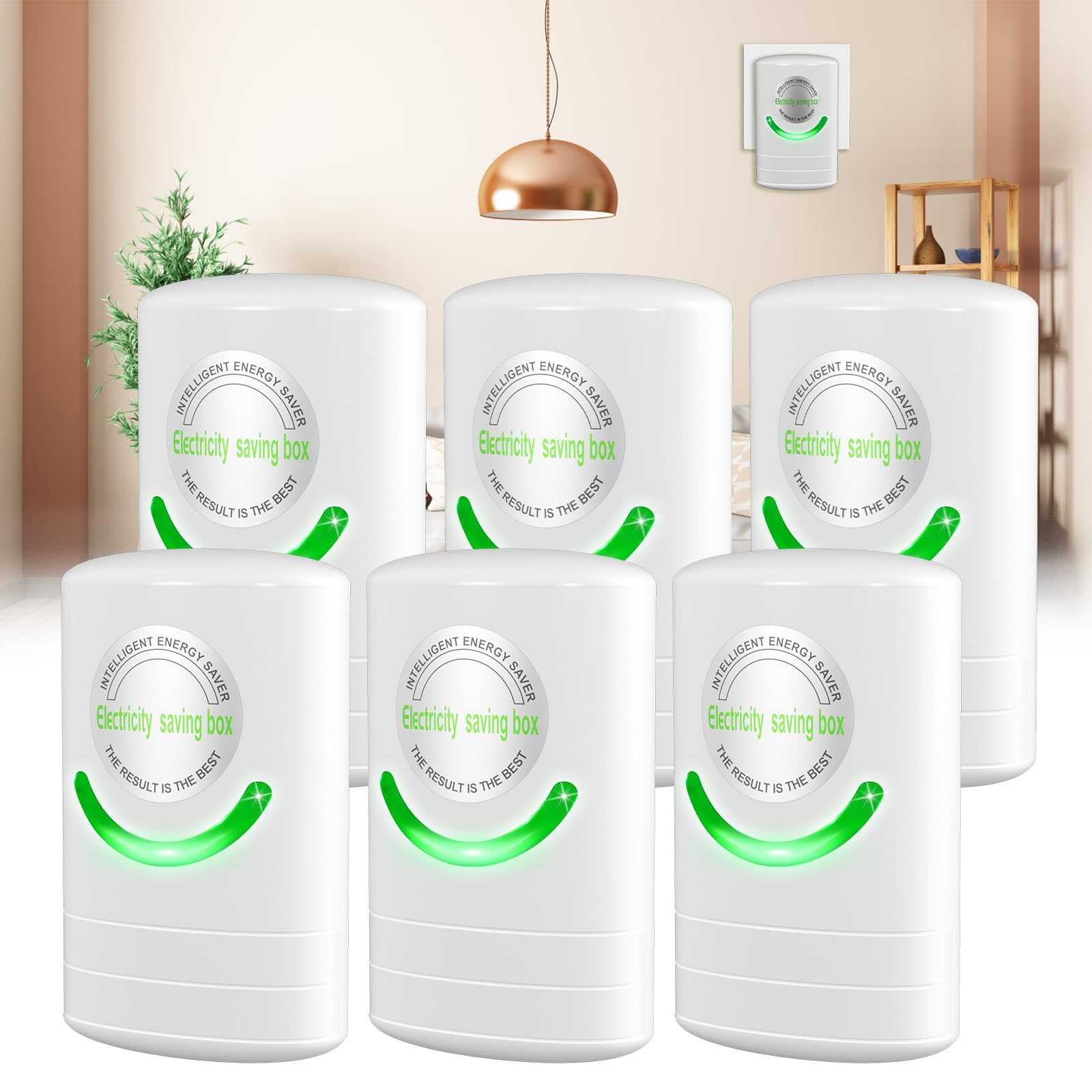 Stop Watt Energy Saving Device, Power Saver Electricity Saving Device Save Electricity, Stopwatt Energy Saving Device Electricity Saving Box, US Plug 90V-250V 30KW 6 Pack