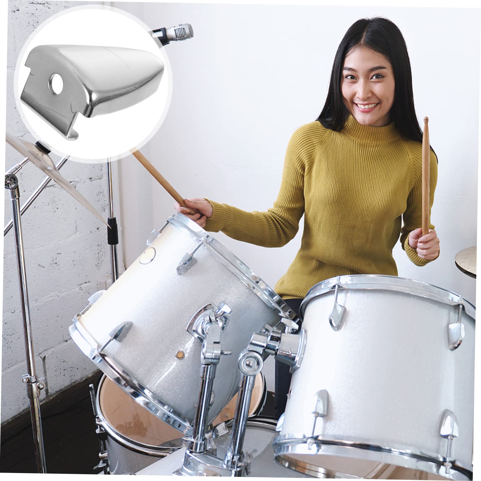 15stücke Drum Hook Dreieckige Form Plattierungs-drum-connector Für Langlebige Ersatzteile Geeignet Für Bass Und