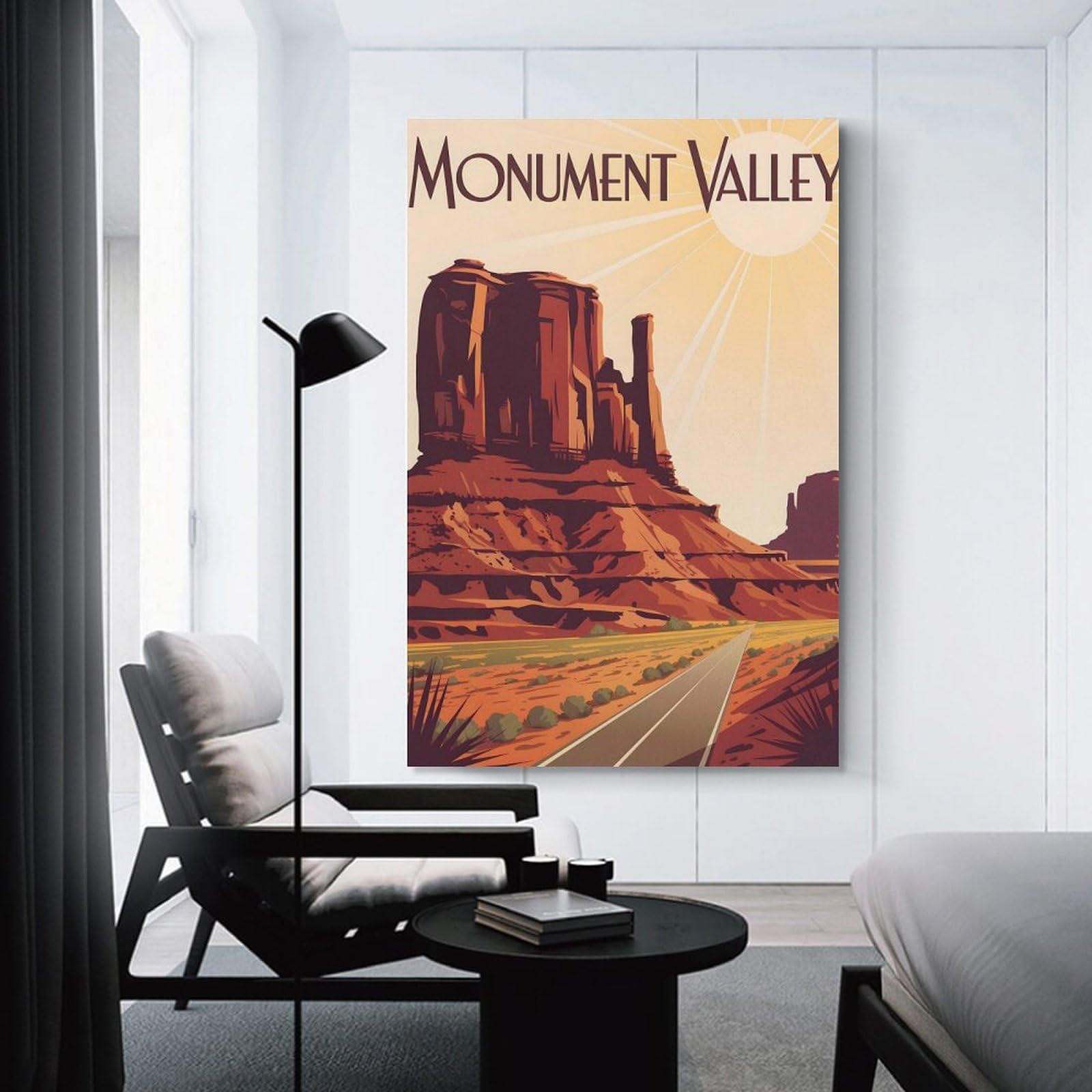 Junmoney Unframe-Style-22 Monument Valley Travel Canvas Wall Art 24X36inch(60X90cm), For Home Lounge, Bedroom Or Reading Nook, Eye Catching Artwork For Blank Walls