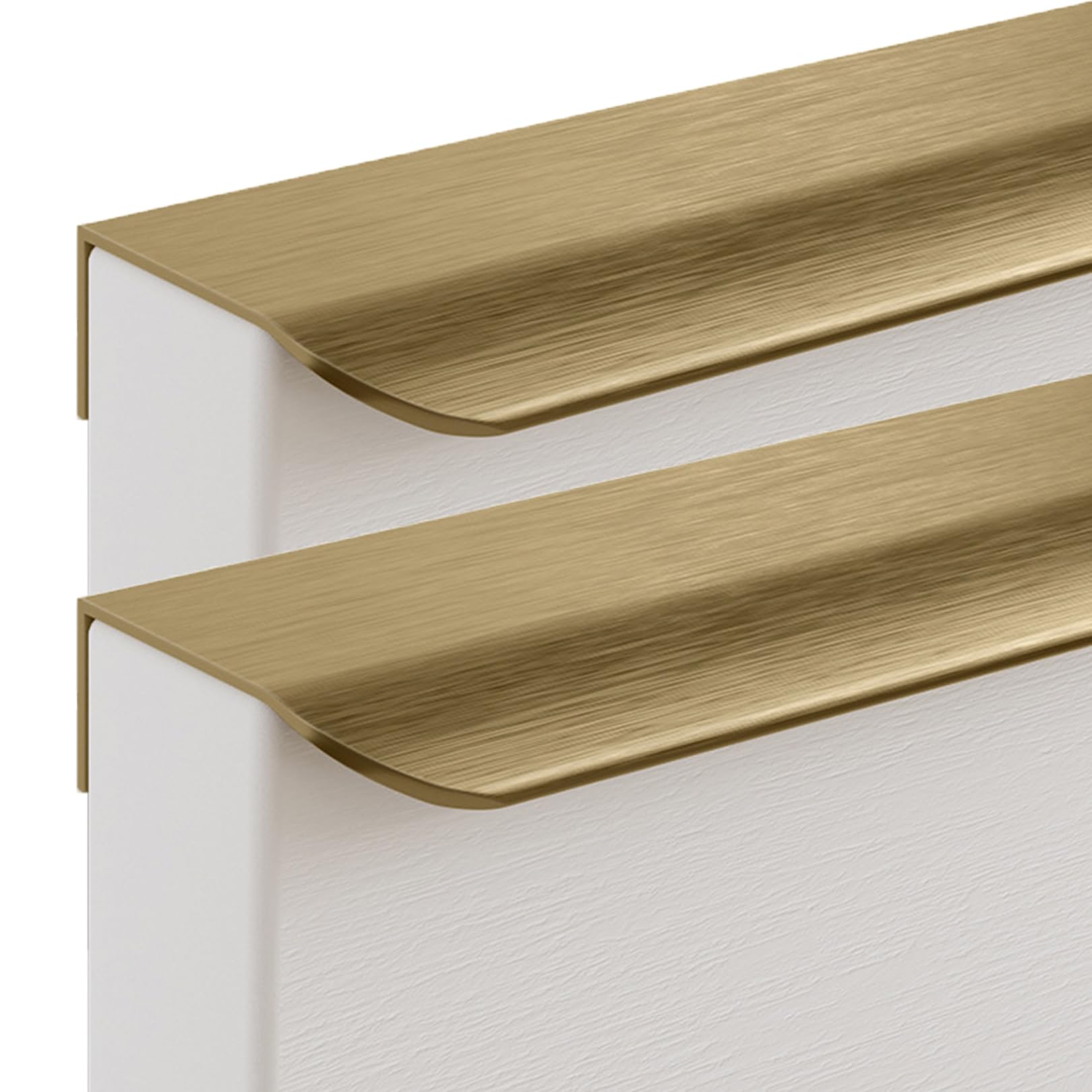 SBZIOJHDR Door Handle, Concealed Handles Aluminium Alloy Cabinet Gold 2 Pieces(Hole Distance 224mm)