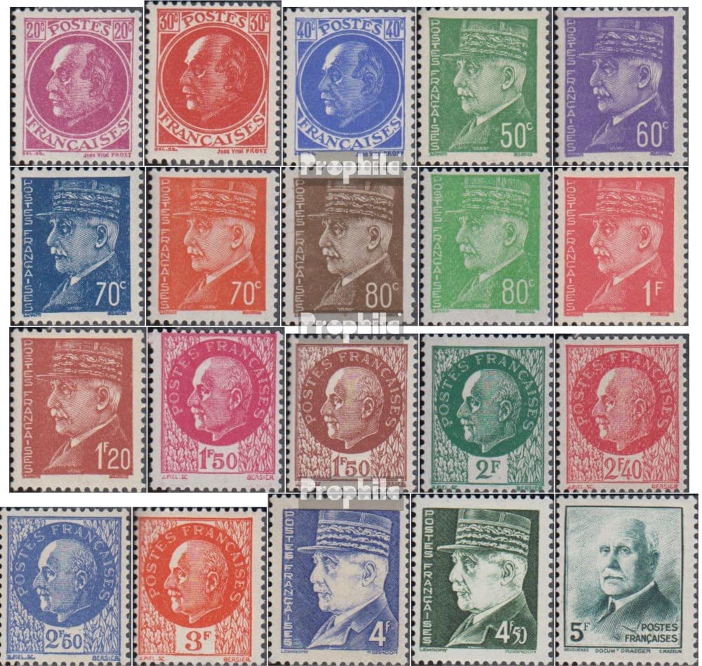 Prophila Collection France 581-584 – Timbres 1943 Maréchal Pétain, Neufs Avec Gomme, MNH – Édition Complète, Qualité Garantie