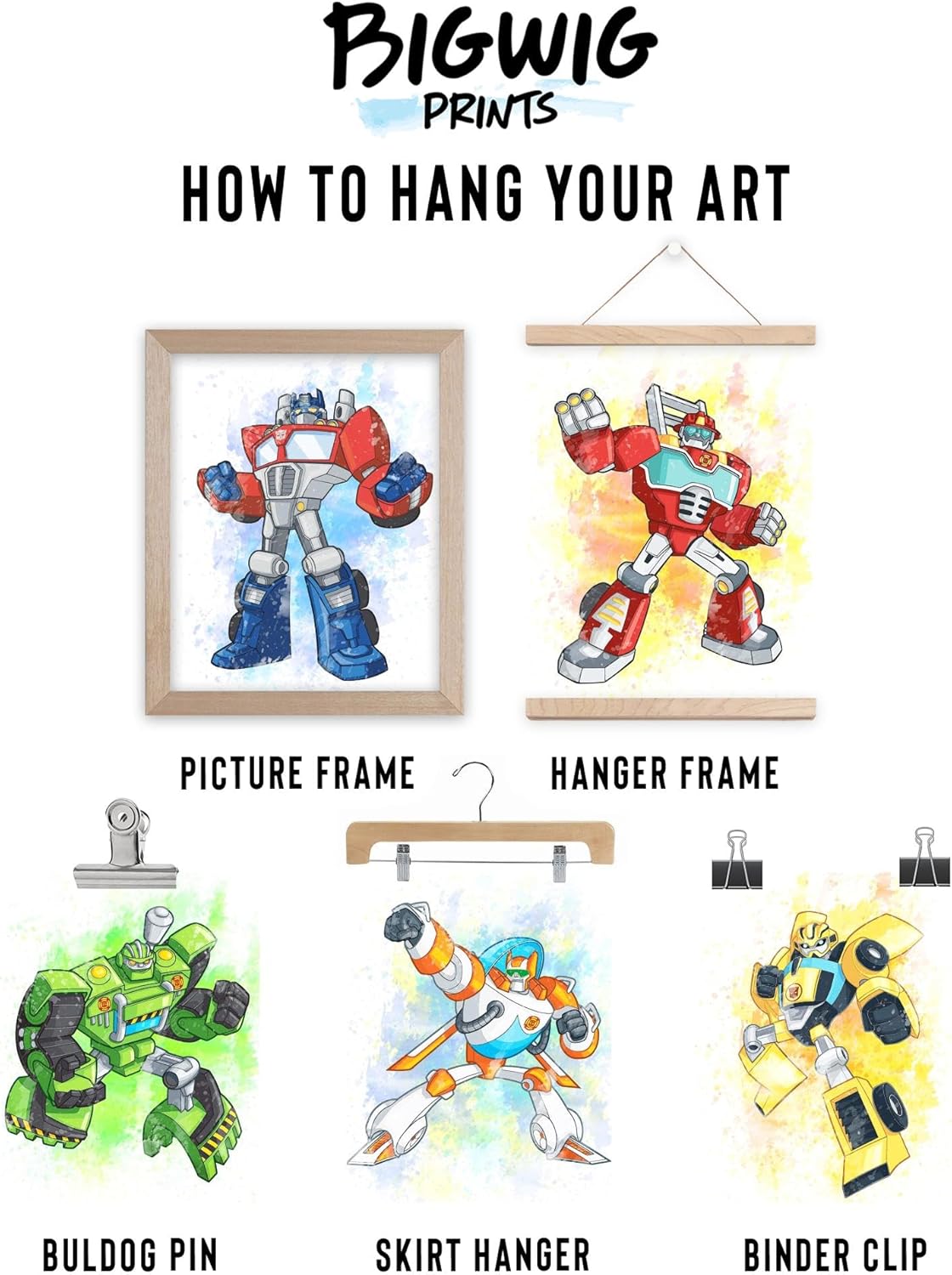 Transformers Prints - Set of 6 Wall Art Decor (8 inches x 10 inches) Photos - Image 6