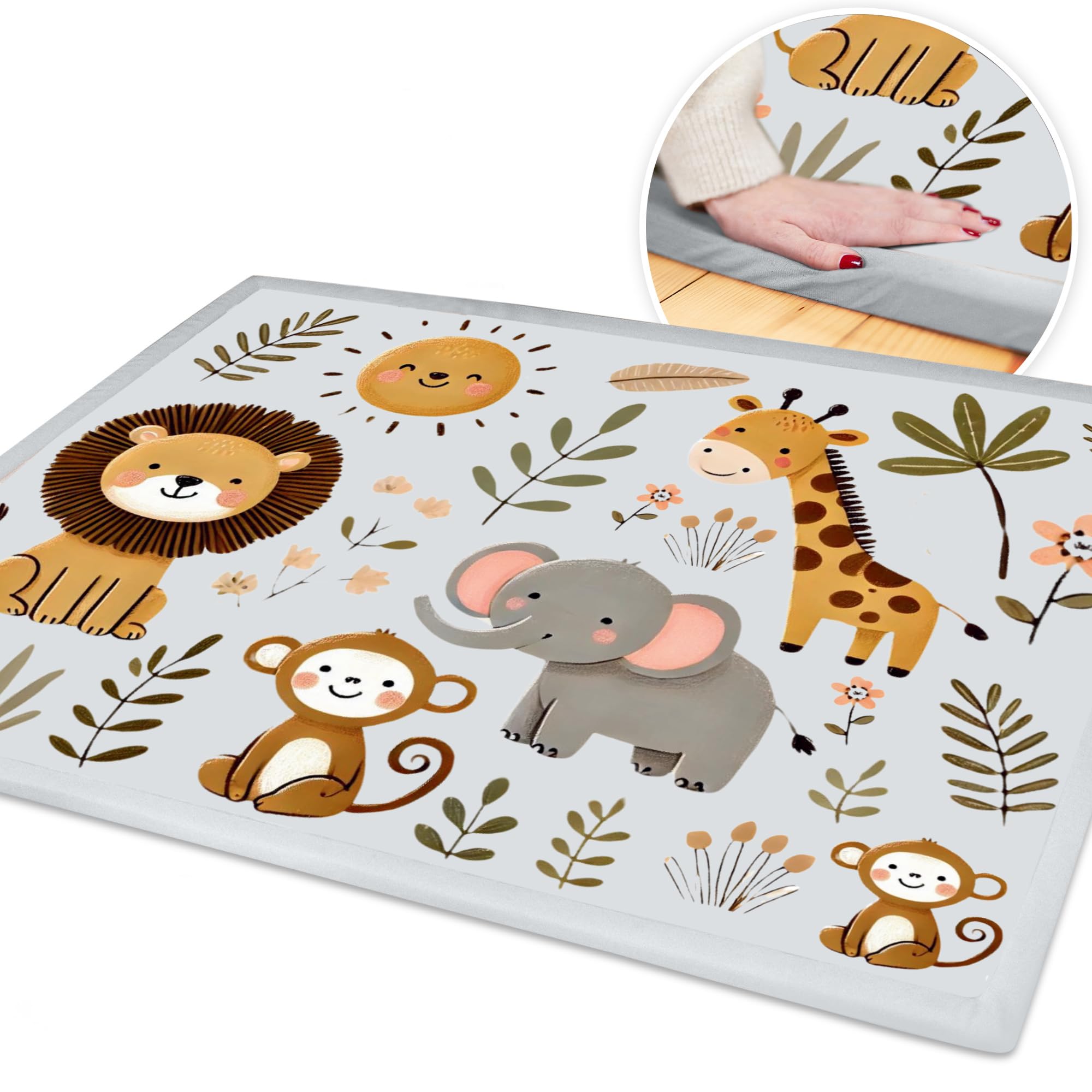 KIDDY KINGDOM Premium Spielmatte Baby/Krabbelmatte Baby - 180x140cm EXTRA DICK - Hochwertige Babymatte aus Memory Schaum - Kinder Spielteppich/Teppich Kinderzimmer - Krabbeldecke für Baby grau