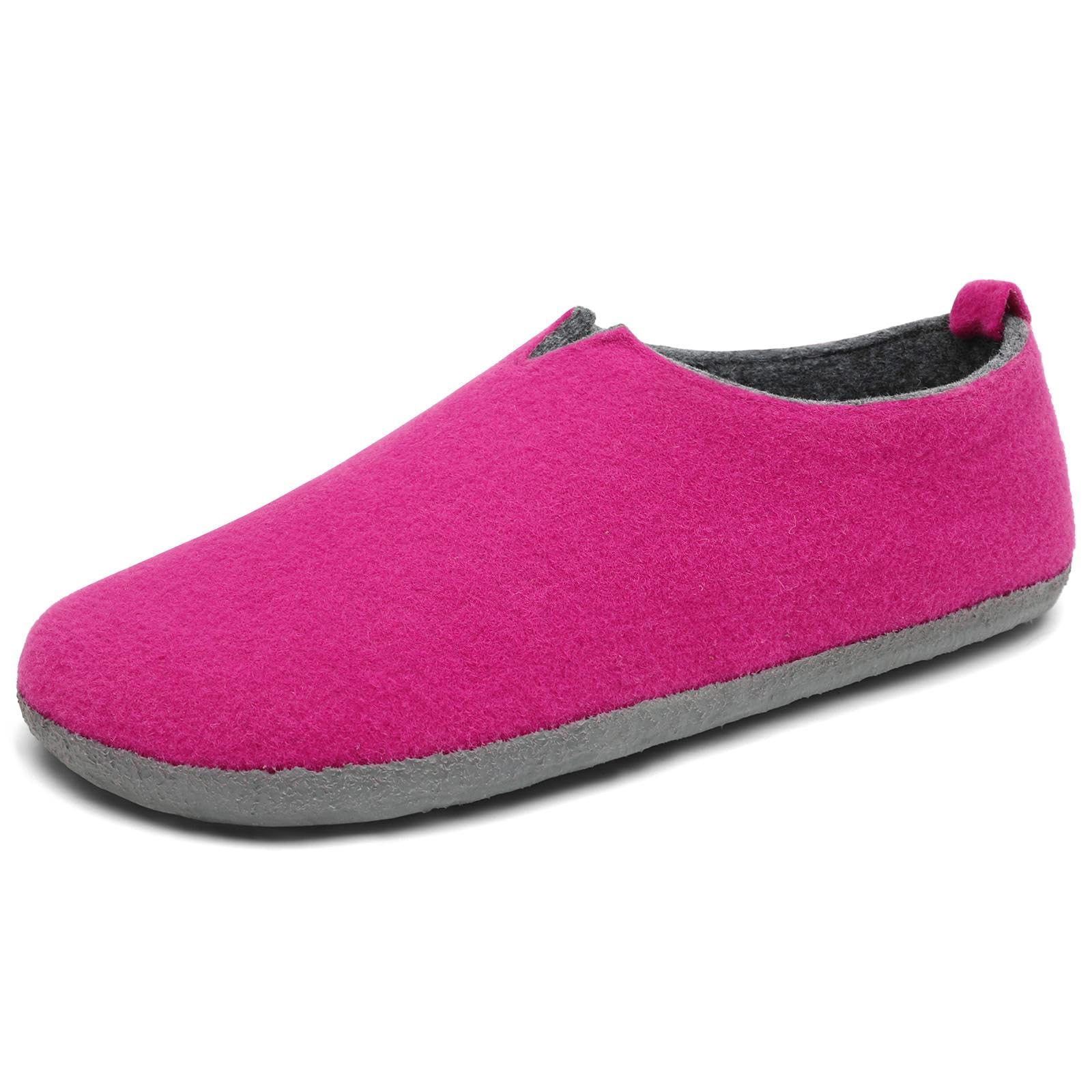 Mishansha Unisex Pantofole Invernali Feltro Ciabatte Comode con Suole in Lattice per Uomo Donna Gr.36-47