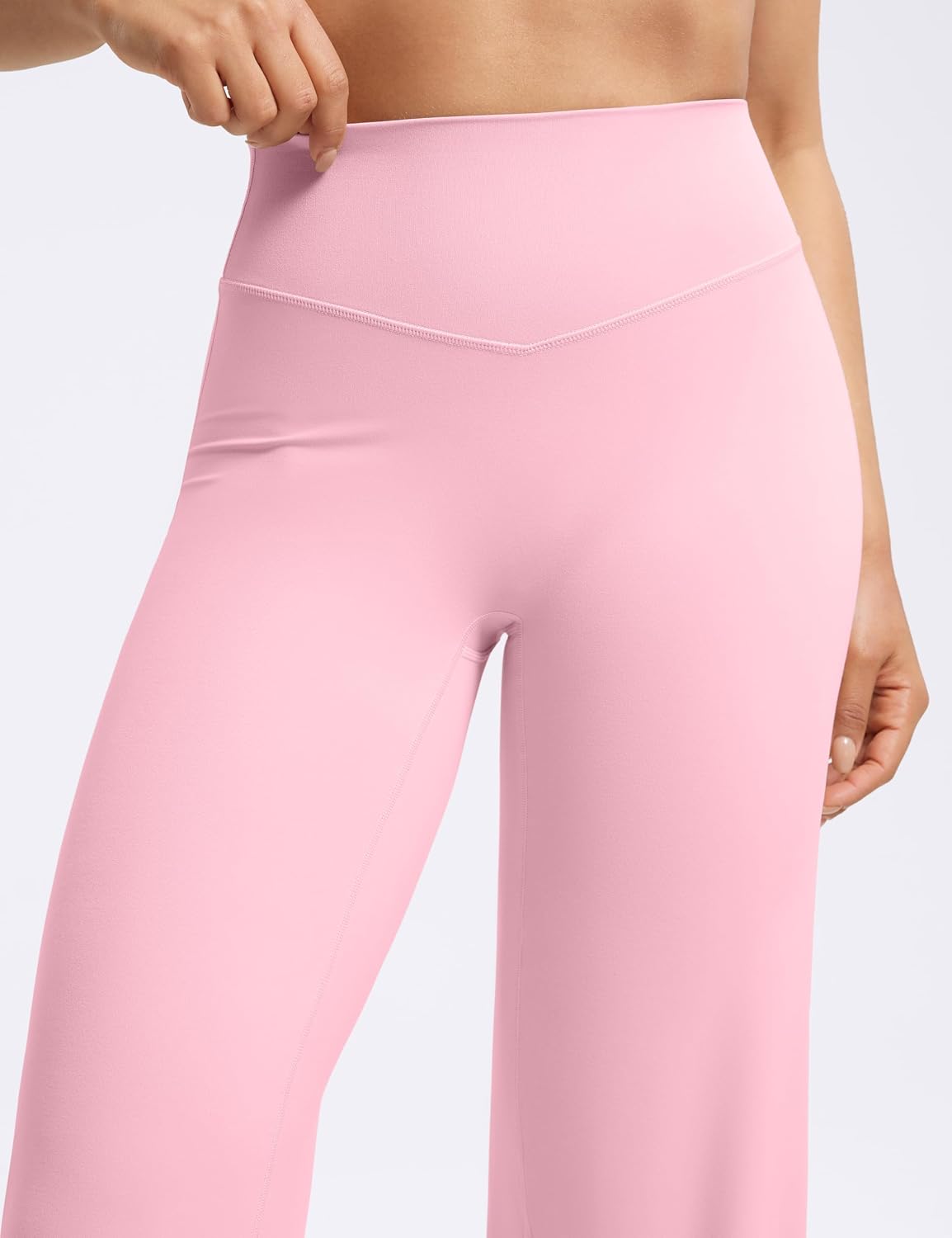 ENERBLOOM Women's Straight Workout Leggings Wide Leg Yoga Pants 29"/ 31"/33" High Waist Stretch Bottoms Casual Sweatpants