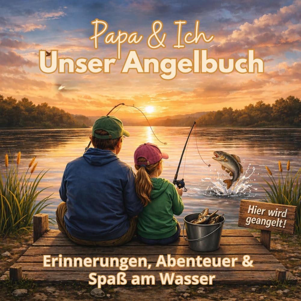 Papa & Ich – Unser Angelbuch - Erinnerungen, Abenteuer und Spaß am Wasser: Erinnerungsbuch und Mitmachbuch für besondere Papa-Tochter-Momente | Platz ... Kinder ab 6 Jahren (Klitzekleine Mitmachwelt)