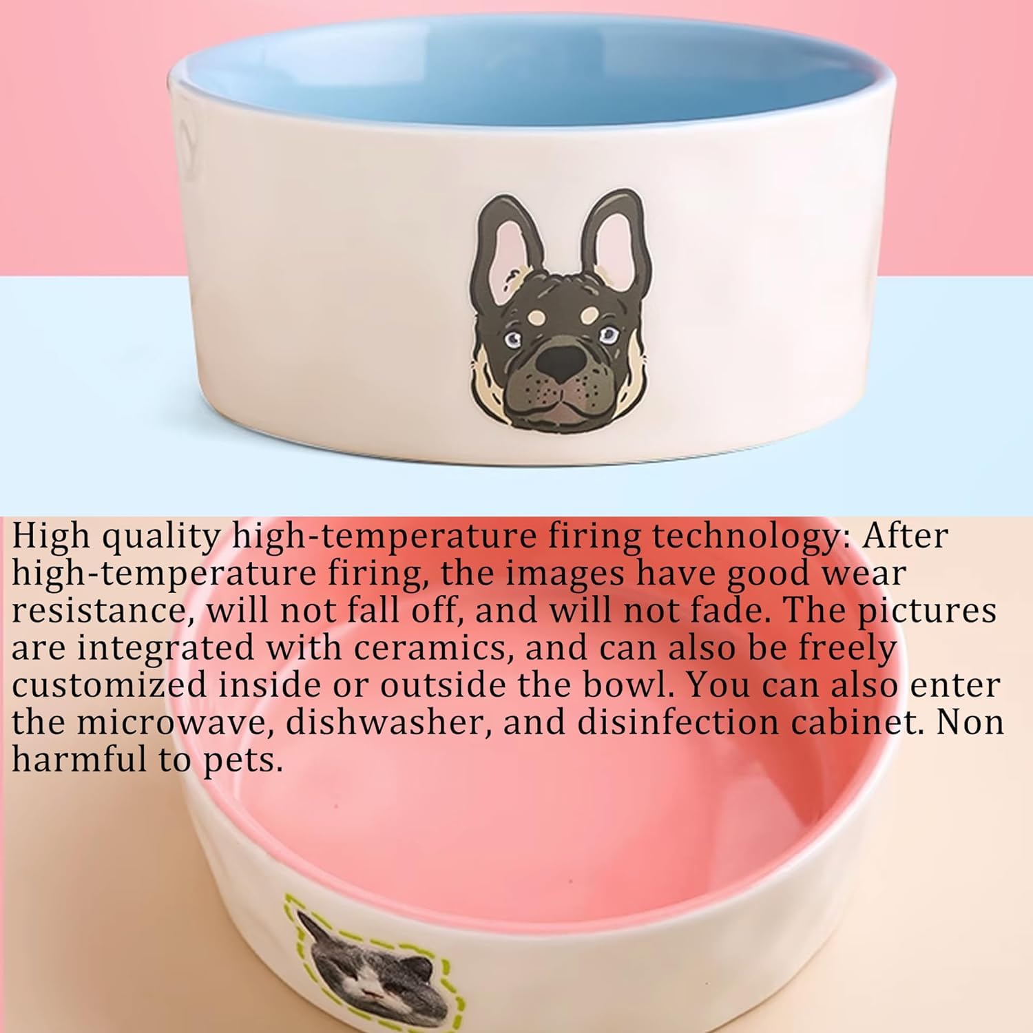 Cuenco personalizado para dueños de mascotas, regalos personalizables, nombre de tu mascota, cuencos personalizados para perro, gato, cachorro o gatito, plato para comida seca húmeda o agua (mediano)