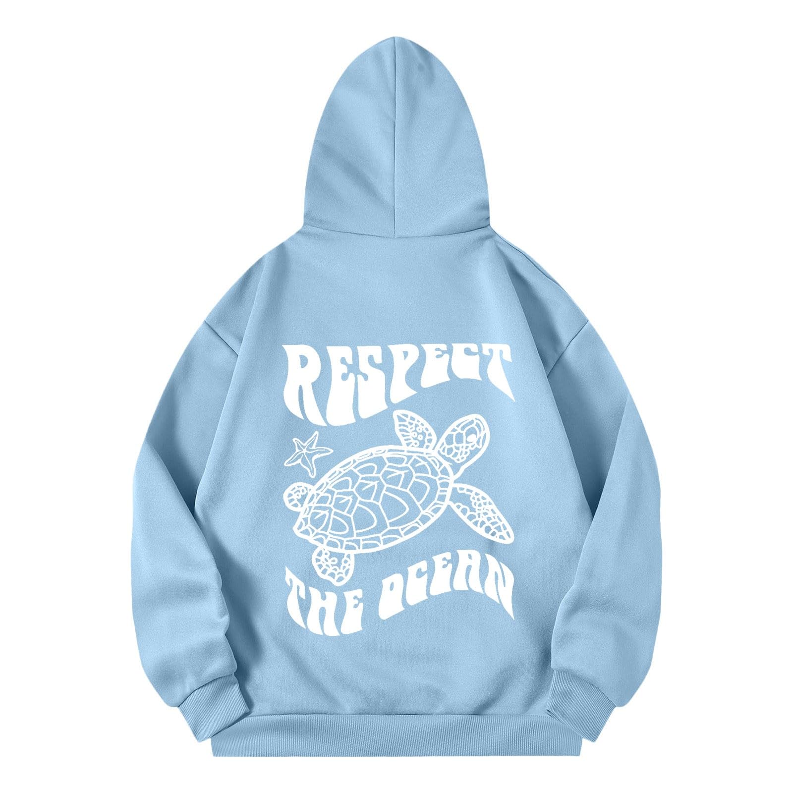 Sweat à capuche pour femme - Sweat à capuche surdimensionné - Avec imprimé tortue - Haut ample - Loose - Loisirs - Hauts streetwear - Manches longues