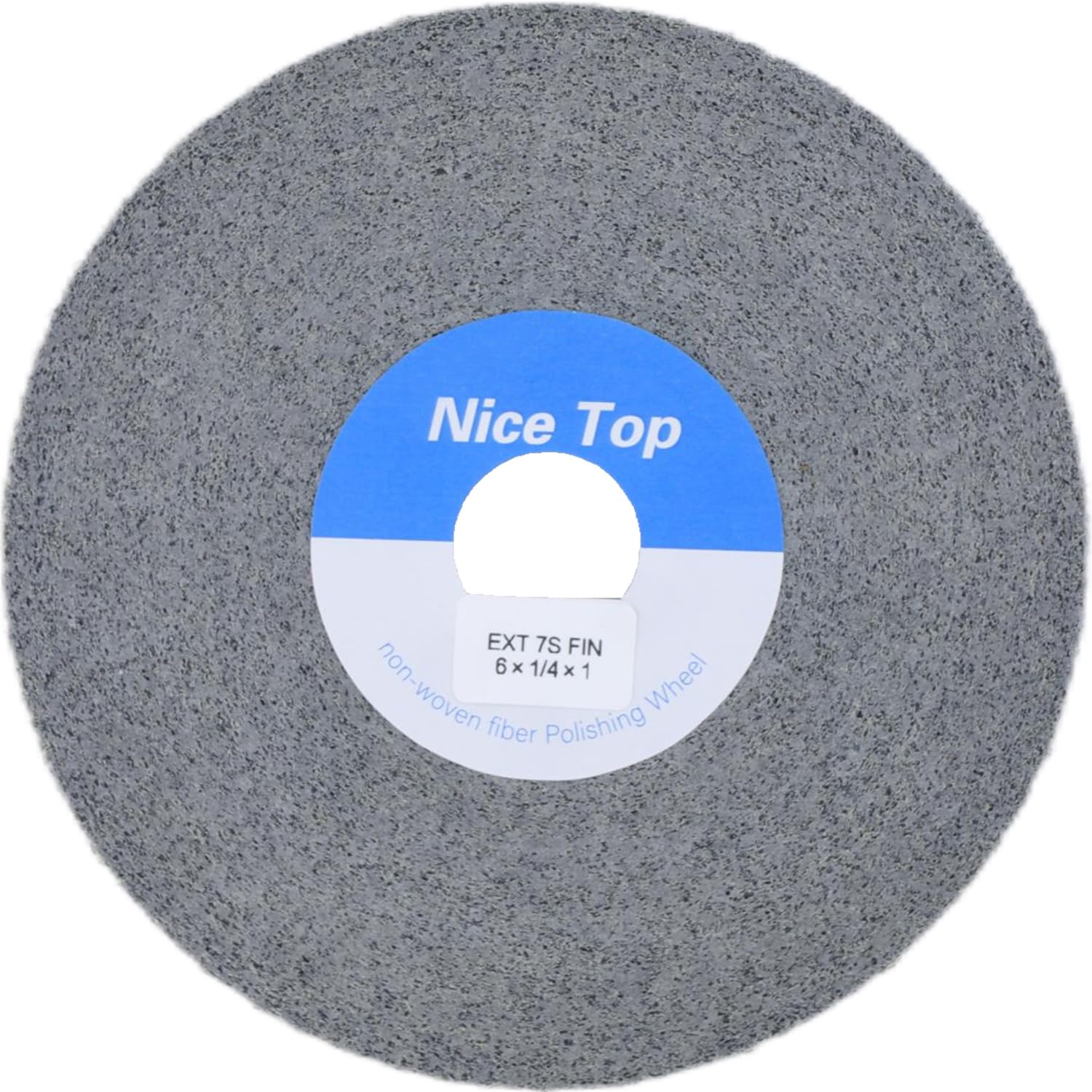 EXT Deburring Convolute Wheel 6 Inch X 1/4 Inch X 1 Inch 7S Fine Grit, Silicon Carbide, Non Woven Fiber Polishing Wheel, Metal Finishing, Pack of 1