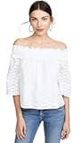 Jack by BB Dakota Women's Eyelet You Know Off The Shoulder Blouse, Off White, medium