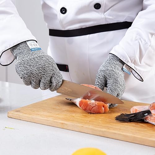 Miniatura 3 de Dowellife Guantes de trabajo resistentes a cortes para hombres y mujeres, 3 pares, cómodos guantes para jardinería, mecánica, pesca, duraderos y