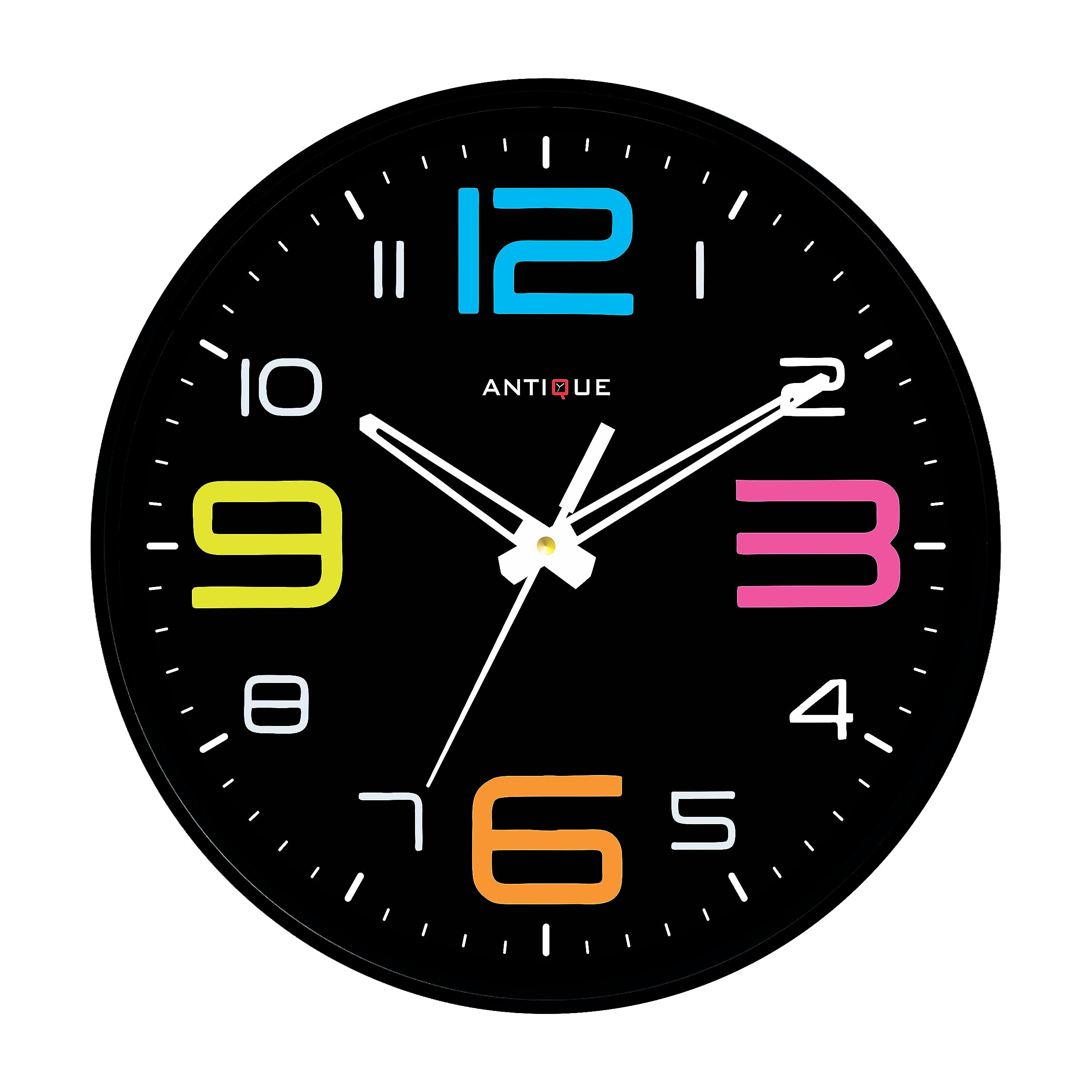 ANTIQUE 10 Inch Round Shape Analog Wall Clock With Plastic And Glass For Home/Kitchen/Living Room/Bedroom/Office, Black Multicolor (25.4 X 25.4 X 4 Cm), White (B09DJ8C1N8) Amazon Price History, Amazon Price Tracker