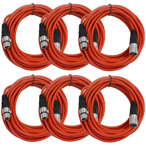 Miniatura 52 de SEISMIC AUDIO - SAXLX-50 - Paquete de 6 cables de micrófono XLR macho a XLR hembra de 50 pies - Equilibrado - Cables de conexión de 50 pies Negro