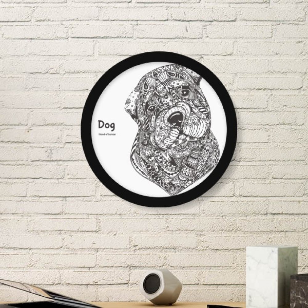 Peinture ronde puppy ami compagnie le cadeau idéal pour célébrer une amitié fidèle