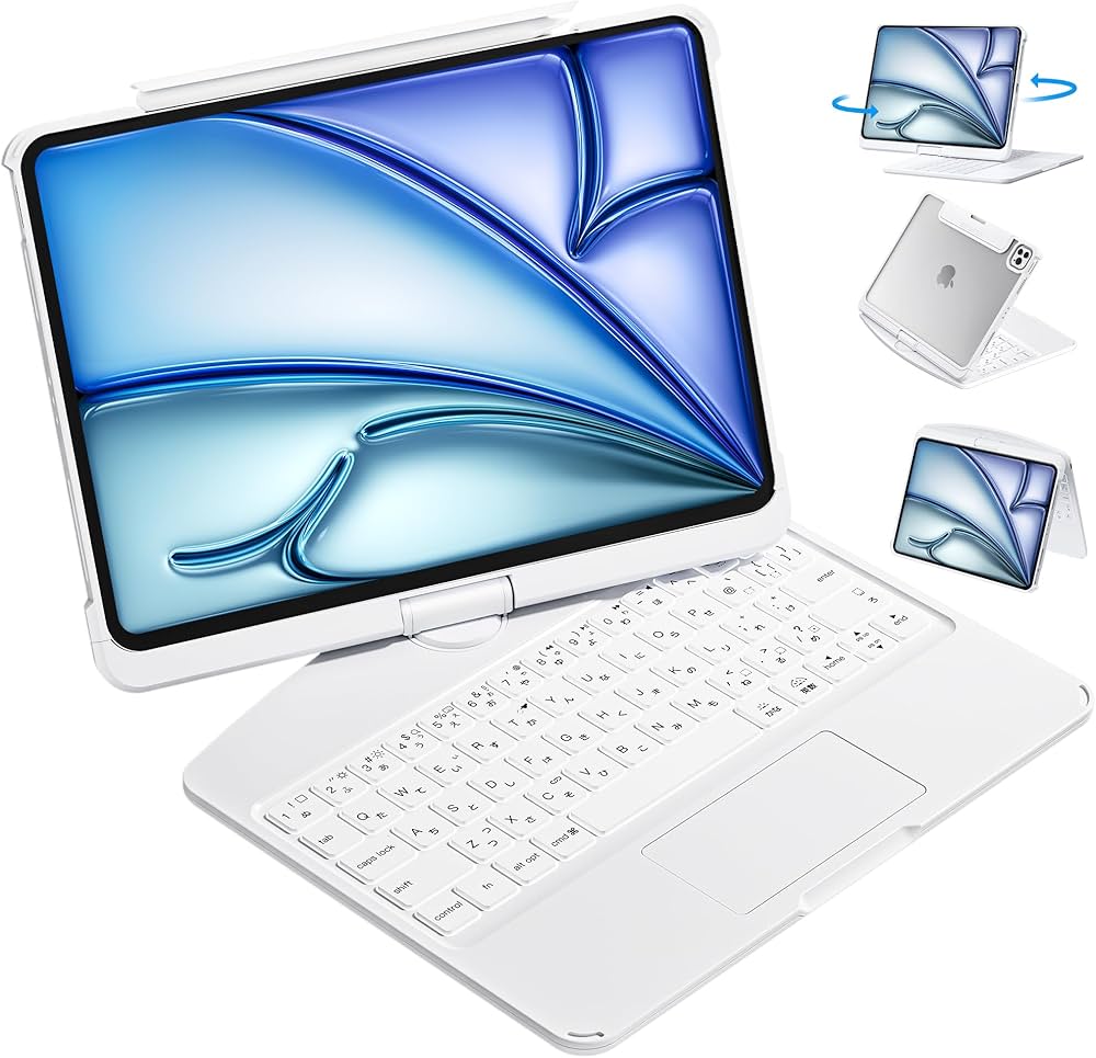 iFacemall iPad キーボード ケース付き 360°回転 Amazon.co.jp: ifacemall iPad 10.2インチ（第7/8/9世代）対応