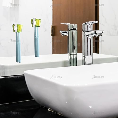 Miniatura 7 de AUEAR, Fundas para la cabeza del cepillo de dientes con ventosa antipolvo, gran funda protectora para el hogar, viajes, al aire libre y campamento