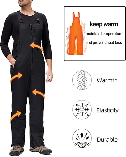 Miniatura 3 de BenBoy Pantalones de esquí para hombre, impermeables, aislados, antidesgarros, para snowboard, invierno