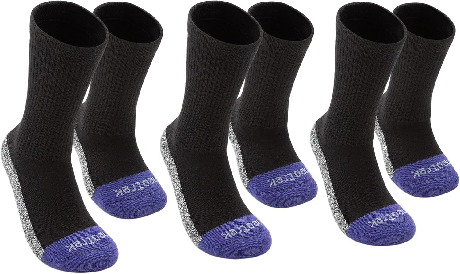 Transmet Crew Socks for Partial-Foot Amputees – Mixed Pair (1 Transmet + 1 Standard) 3-Pack