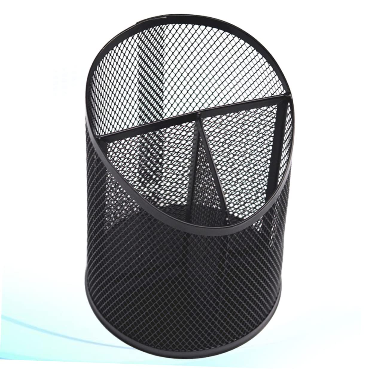 VILLCASE 3piezas Portalápices De Metal Negro Para Escritorio Organizador De Lápices y Bolígrafos Contenedor Decorativo y Para y