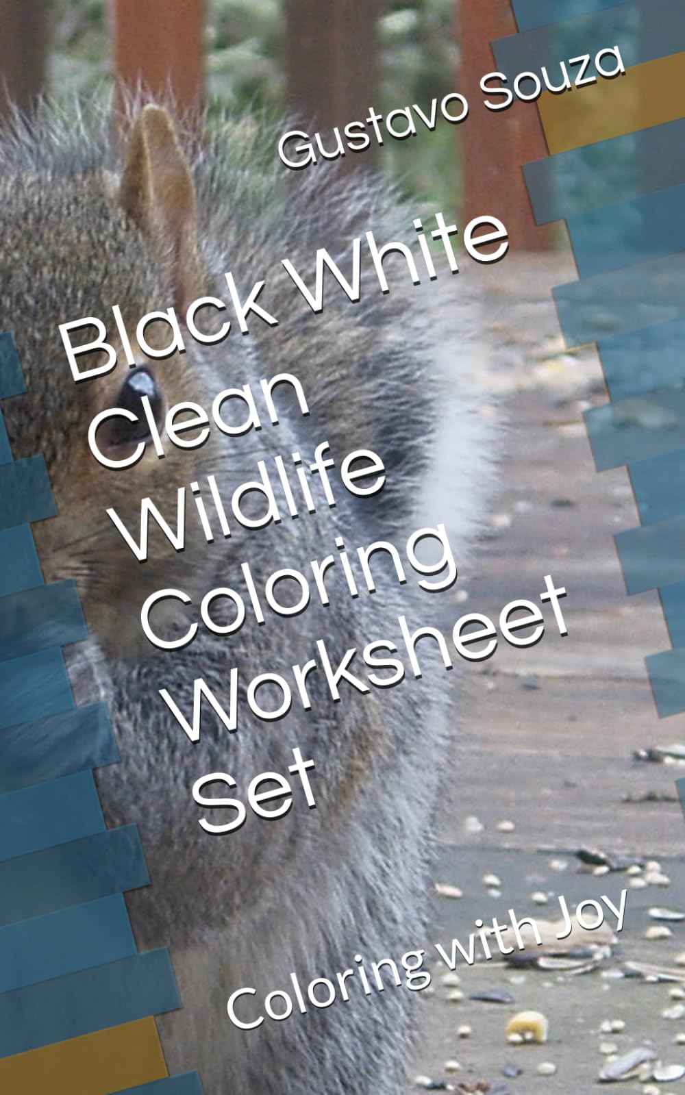 Black White Clean Wildlife Coloring Worksheet Set: Coloring with Joy