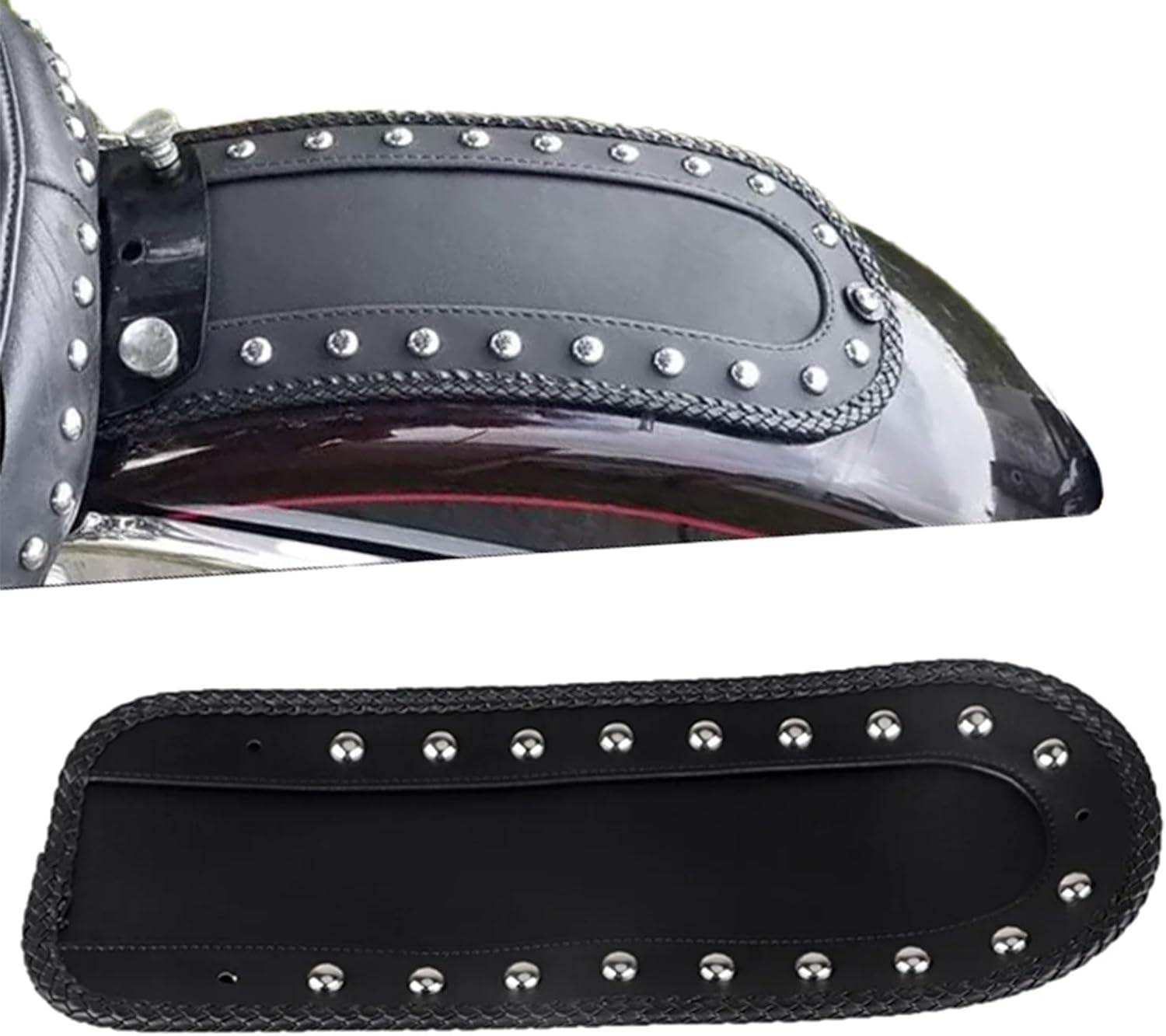 Motorcycle Vinyl Leather Rivet Leather Harley Motorcycle Rear fenders Bib for Softail Springer Heritage Classic EFI FLSTCI 2006-2017