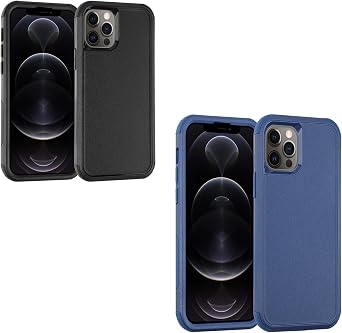 Co-Goldguard 2PCS Case for iPhone 12/iPhone 12 Pro Pocket-Friendly Durable Military Grade Protection Shockproof/Drop Proof Protective Cover