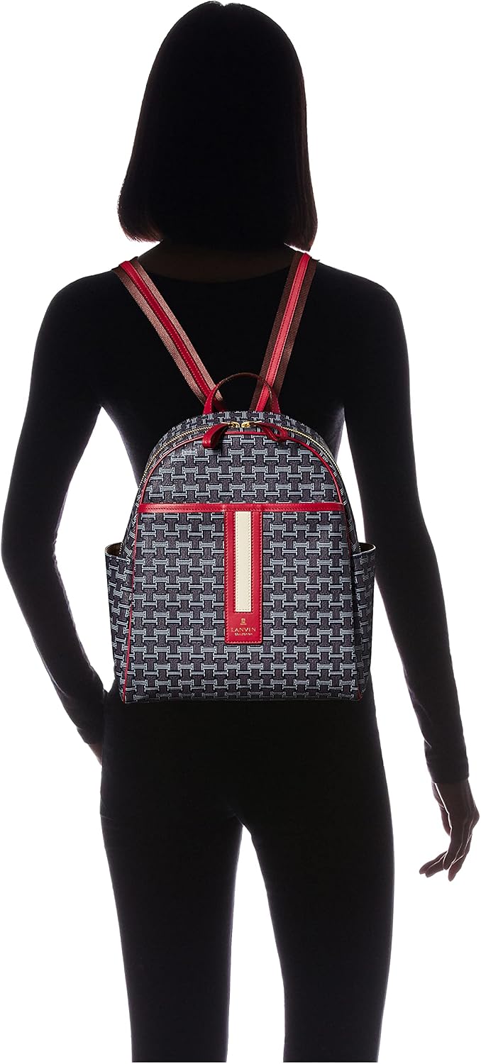 Lanvin Collection Feria 61-6306 NAV/RED Women's Backpack, Navy/Red